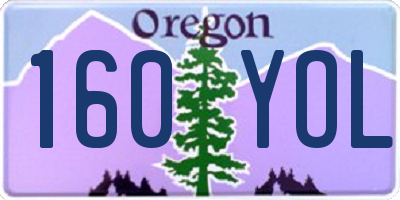 OR license plate 160YOL