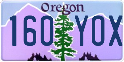 OR license plate 160YOX