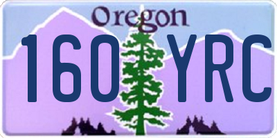 OR license plate 160YRC