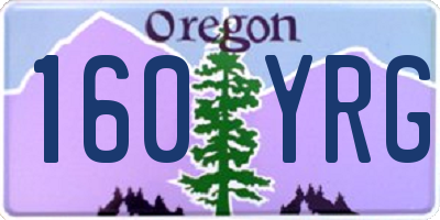 OR license plate 160YRG