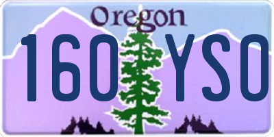 OR license plate 160YSO