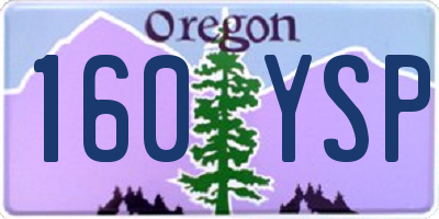 OR license plate 160YSP