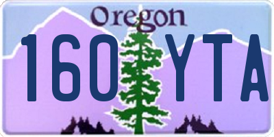 OR license plate 160YTA