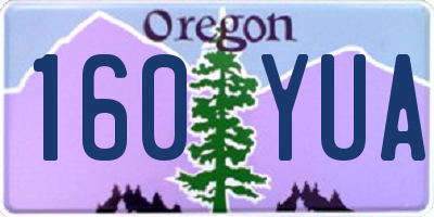 OR license plate 160YUA