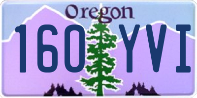OR license plate 160YVI