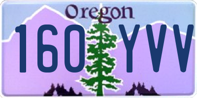 OR license plate 160YVV