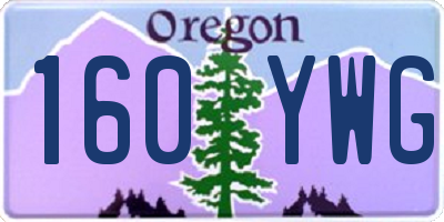 OR license plate 160YWG