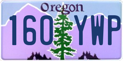 OR license plate 160YWP