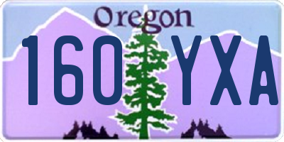 OR license plate 160YXA