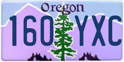 OR license plate 160YXC