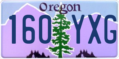 OR license plate 160YXG