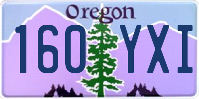 OR license plate 160YXI