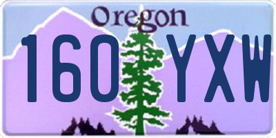 OR license plate 160YXW