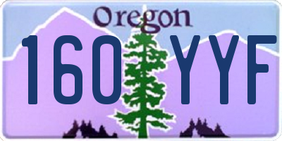 OR license plate 160YYF