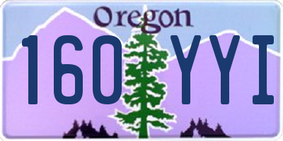 OR license plate 160YYI