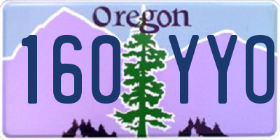 OR license plate 160YYO
