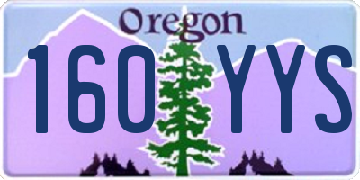 OR license plate 160YYS