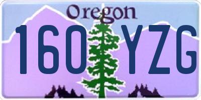 OR license plate 160YZG