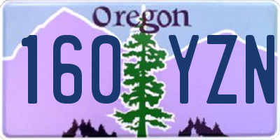 OR license plate 160YZN