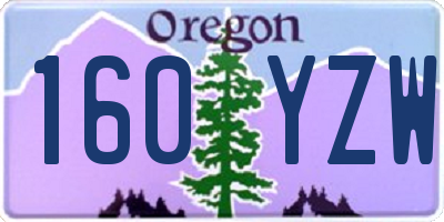 OR license plate 160YZW
