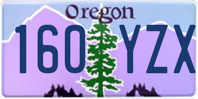 OR license plate 160YZX