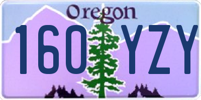 OR license plate 160YZY