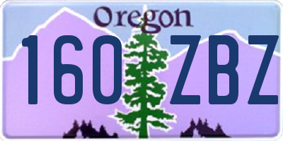 OR license plate 160ZBZ