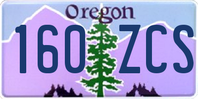 OR license plate 160ZCS