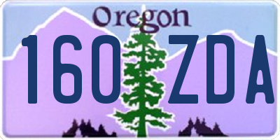 OR license plate 160ZDA