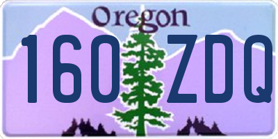 OR license plate 160ZDQ