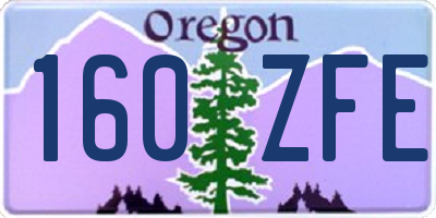 OR license plate 160ZFE