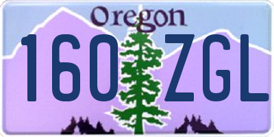 OR license plate 160ZGL