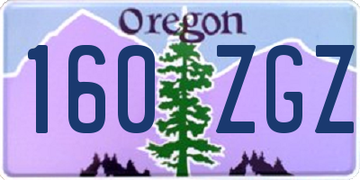 OR license plate 160ZGZ