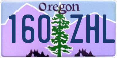 OR license plate 160ZHL
