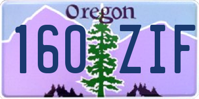OR license plate 160ZIF