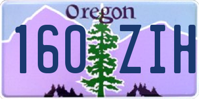 OR license plate 160ZIH
