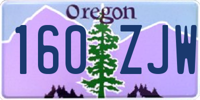 OR license plate 160ZJW