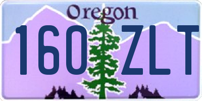 OR license plate 160ZLT