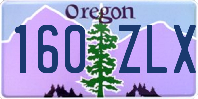 OR license plate 160ZLX