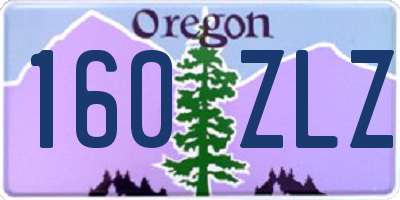 OR license plate 160ZLZ