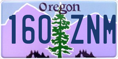OR license plate 160ZNM