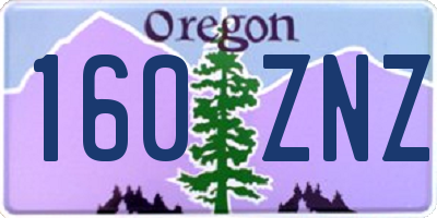 OR license plate 160ZNZ