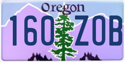 OR license plate 160ZOB