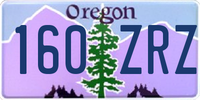 OR license plate 160ZRZ