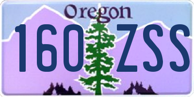 OR license plate 160ZSS