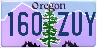 OR license plate 160ZUY
