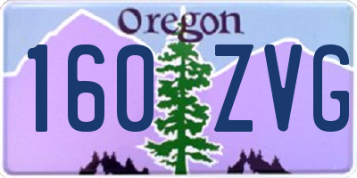 OR license plate 160ZVG