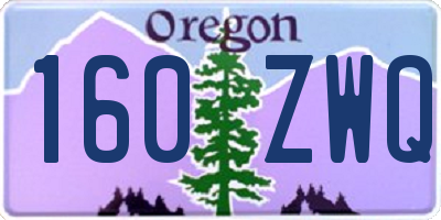 OR license plate 160ZWQ