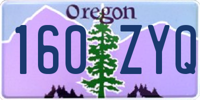 OR license plate 160ZYQ