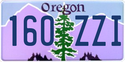 OR license plate 160ZZI